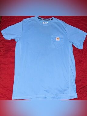 Carhartt Men’s Sky Blue Short-Sleeve Pocket Tee